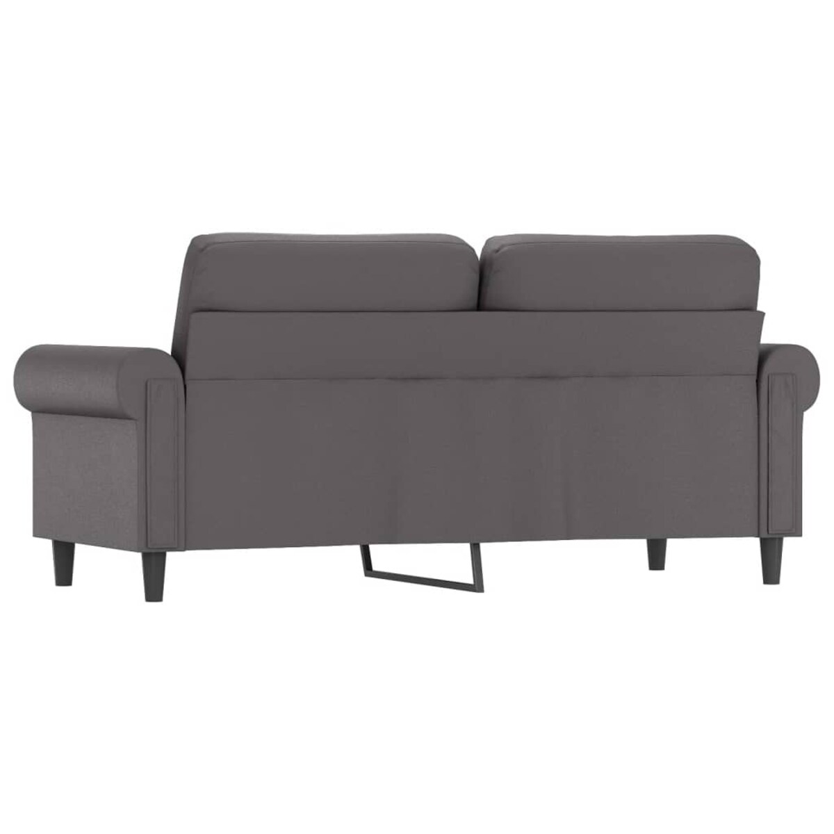 vidaXL 2-osobowa sofa, szary, 140 cm, sztuczna skóra