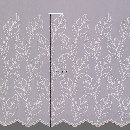 Firana na taśmie 300x245 biały ze złotym wzorem