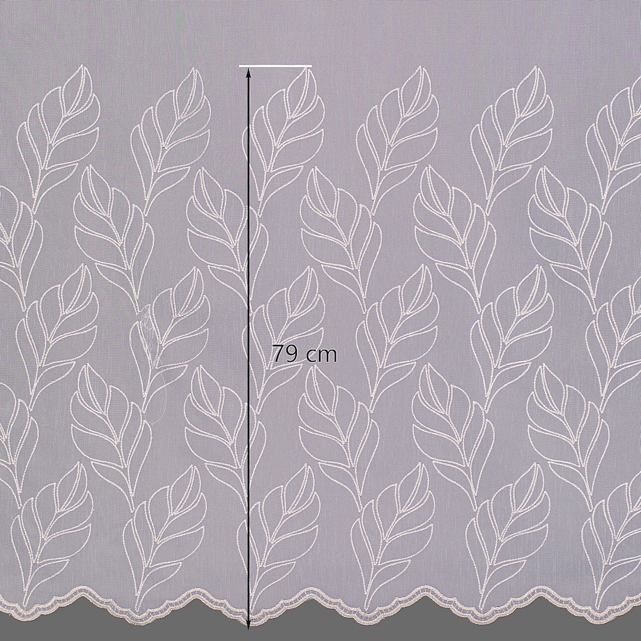 Firana na taśmie 300x245 biały ze złotym wzorem