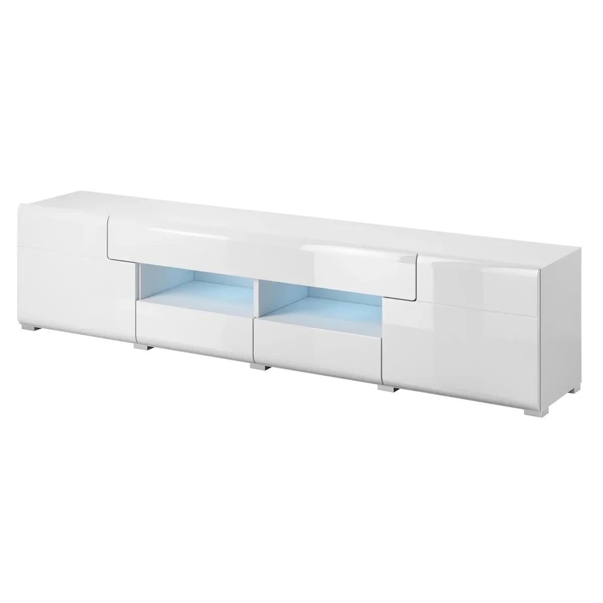 Szafka RTV TOLEDO 2D4S 208 biała połysk