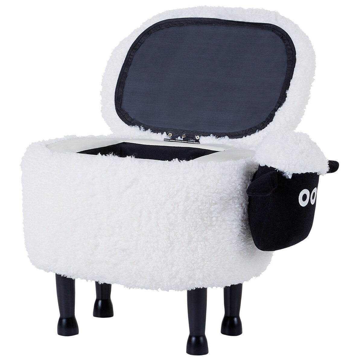 Pufa zwierzak ze schowkiem SHEEP Biały Baranek