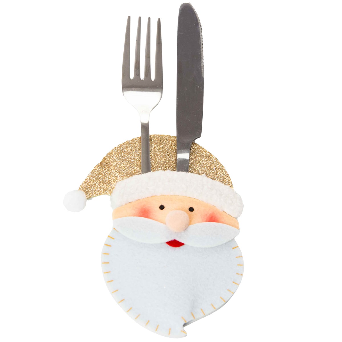 Świąteczna Kieszonka Etui Pokrowiec Na Sztućce Filc Mikołaj 11,5X15 Cm