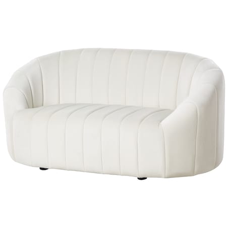 Sofa dla 2 osób MALUNG Welur Złamana biel