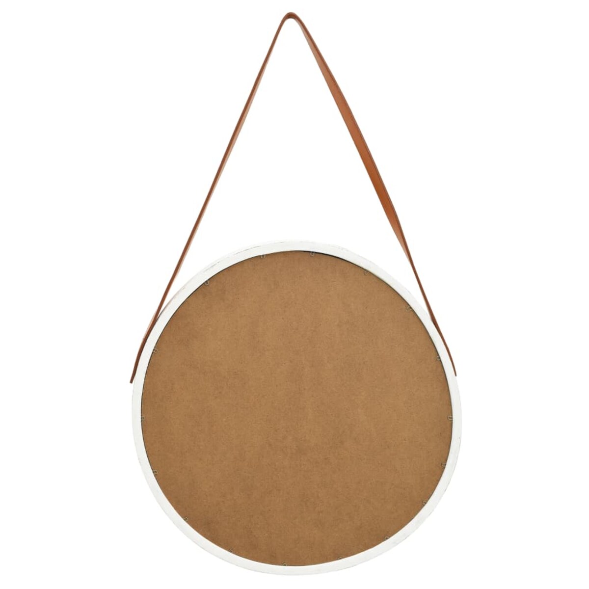 vidaXL Lustro ścienne na pasku, 50 cm, białe