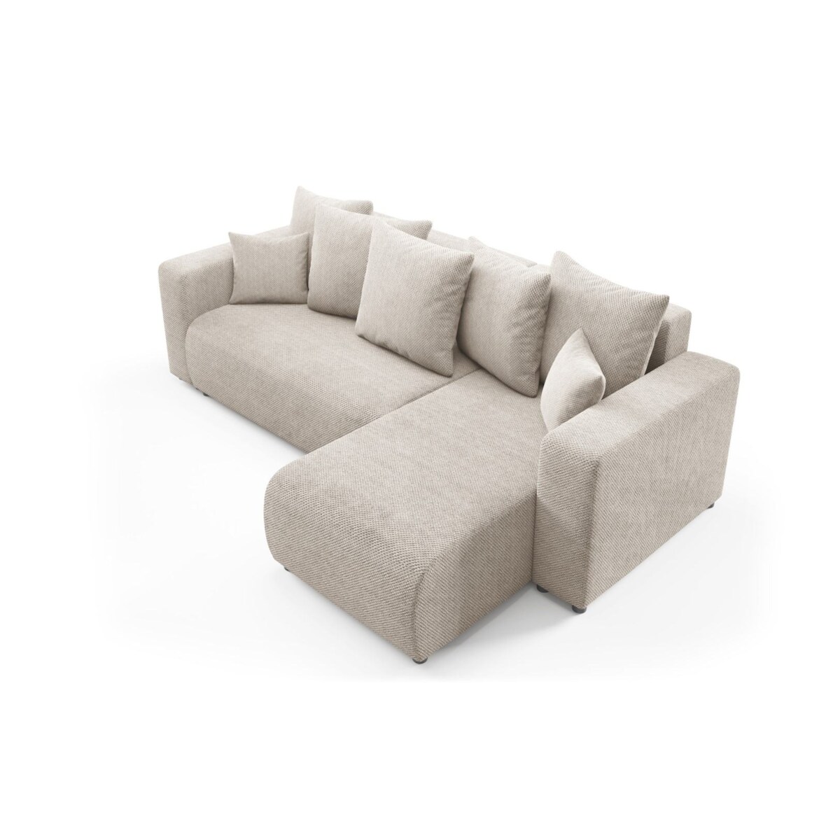 Narożnik EVORA L z pojemnikiem tkanina miękki plusz Kolor: Onega 02