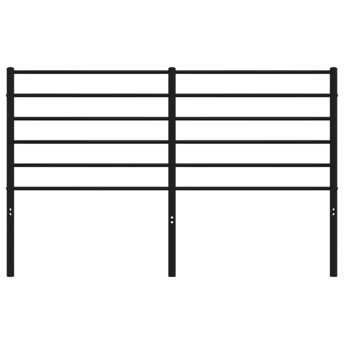 vidaXL Metalowe wezgłowie, czarne, 140 cm