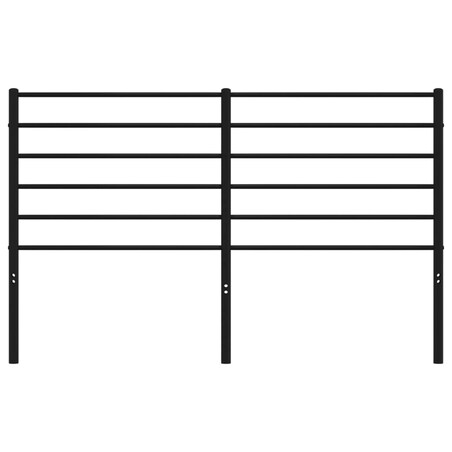vidaXL Metalowe wezgłowie, czarne, 140 cm