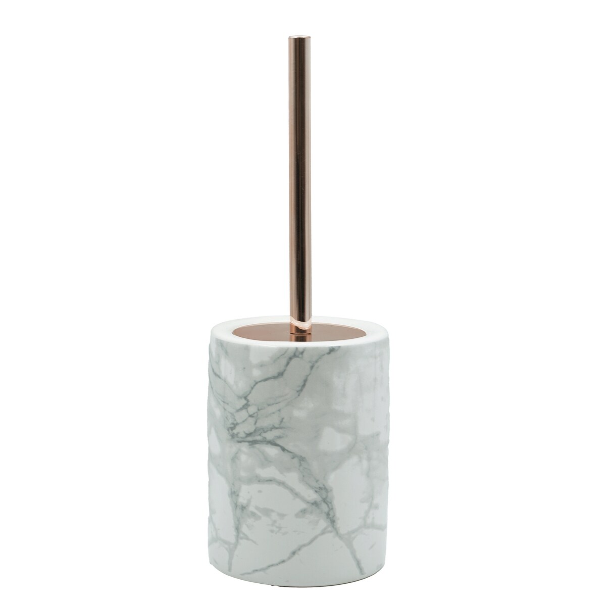 Szczotka do WC MARBRE, 12 x 42 cm, ceramika z nadrukiem marmuru