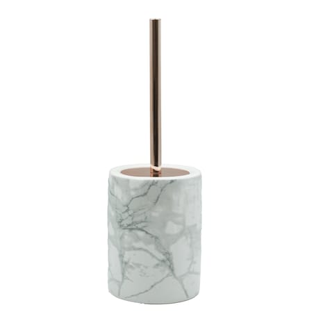 Szczotka do WC MARBRE, 12 x 42 cm, ceramika z nadrukiem marmuru
