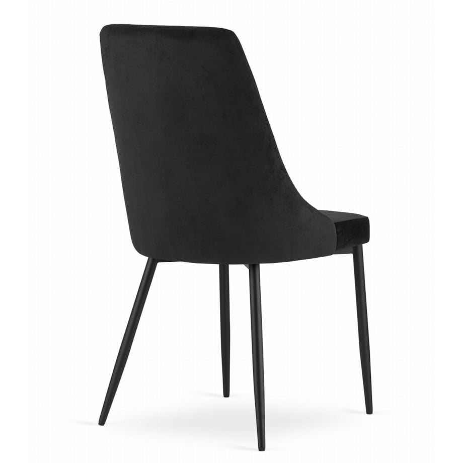 Krzesło Do Jadalni Kuchni Salonu Imola - Czarny Aksamit