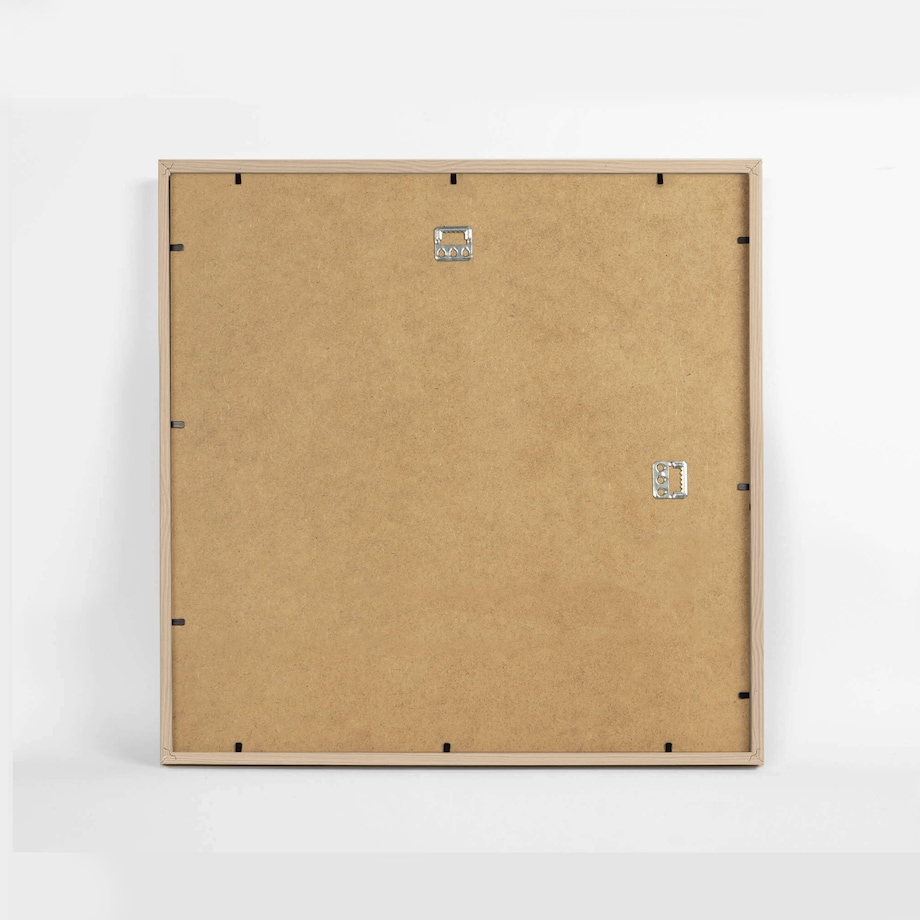 Brązowa ramka na zdjęcia 40x40 cm wisząca rama MDF z plexi klasyczna ramka kwadratowa