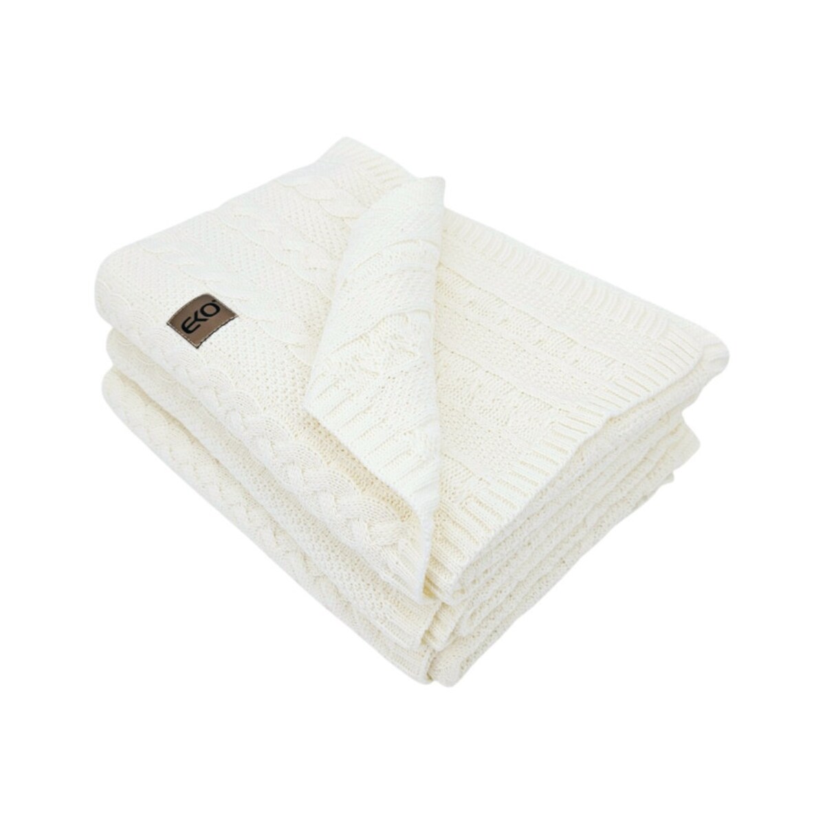 Koc dzianinowy bawełniany 200x220 cm – VENEZIA200 ECRU