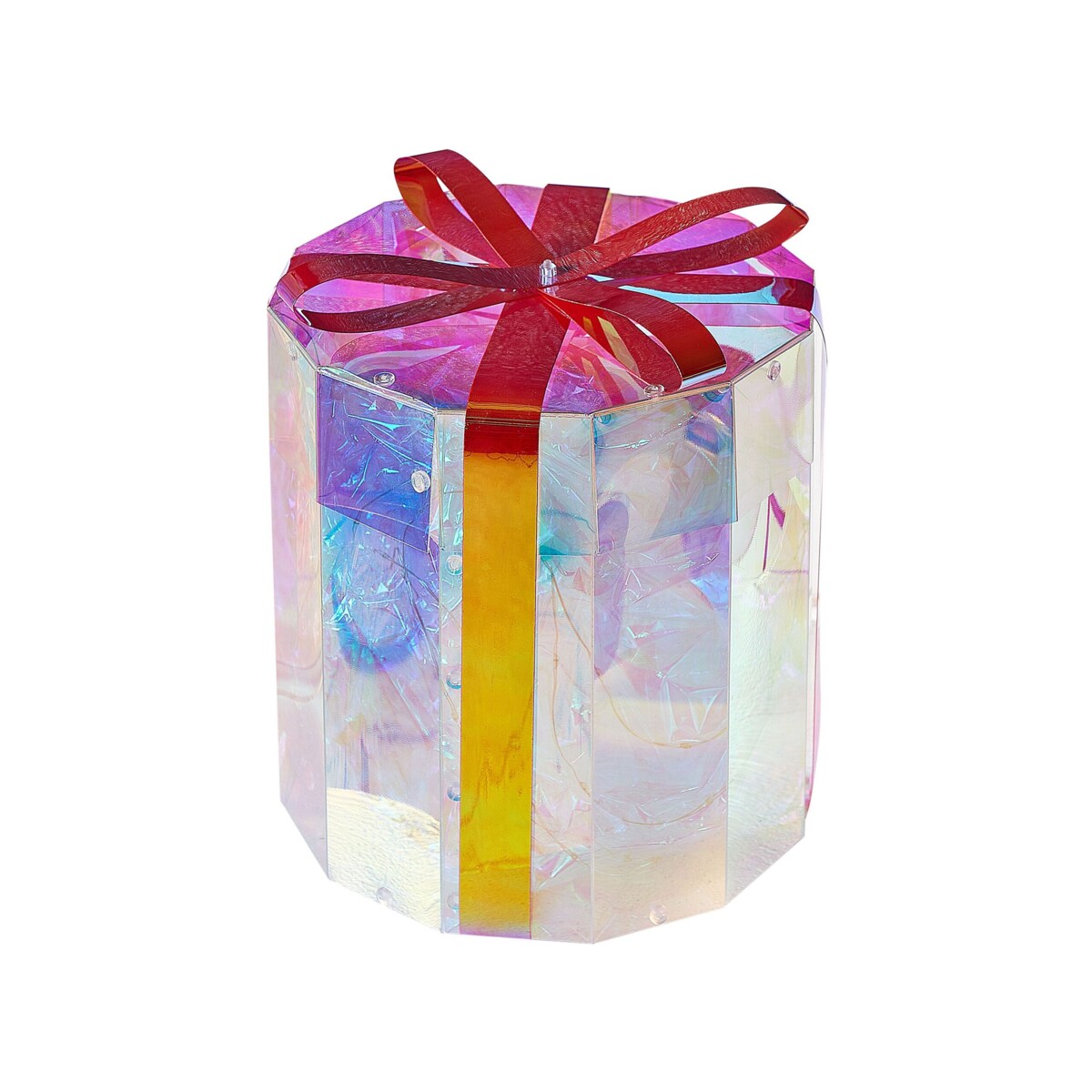 Zestaw 3 dekoracji ogrodowych LED prezenty świąteczne 30 cm wielokolorowy GRIMSEY