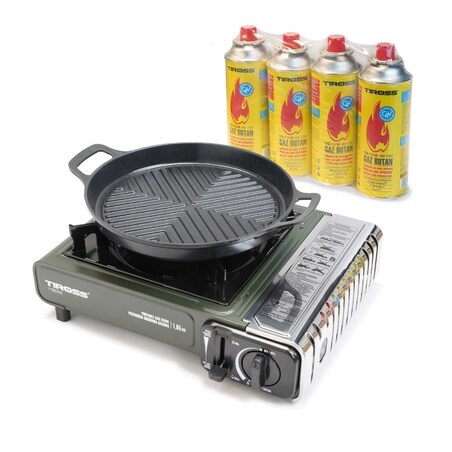 Tiross patelnia grillowa do smażenia 24cm do kuchenek turystycznych TS272