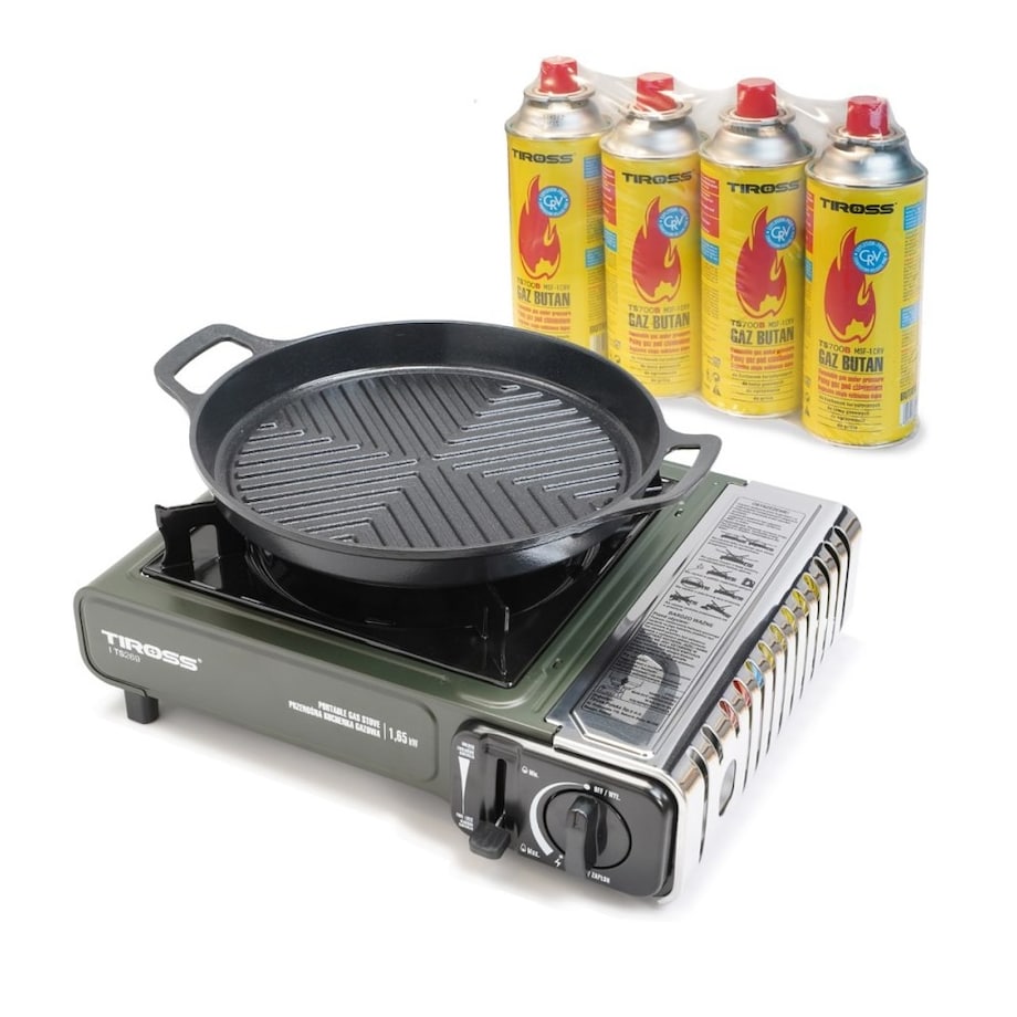Tiross patelnia grillowa do smażenia 24cm do kuchenek turystycznych TS272