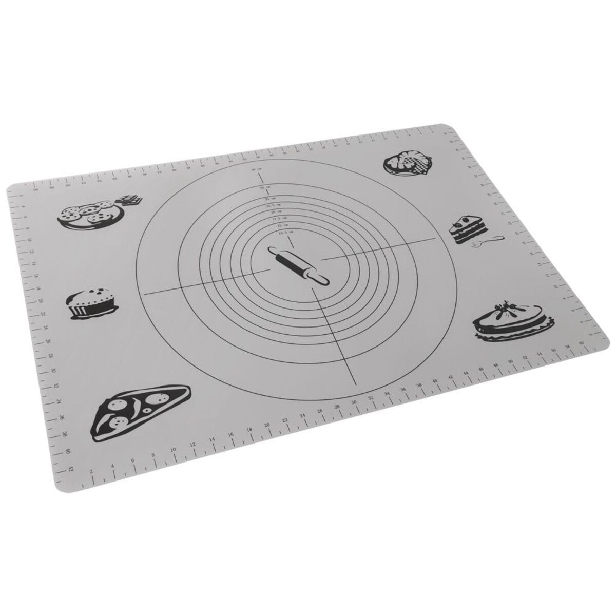 Stolnica mata Duża do Ciasta Pizzy Kuchenna 65 x 45 cm Podkładka miarka