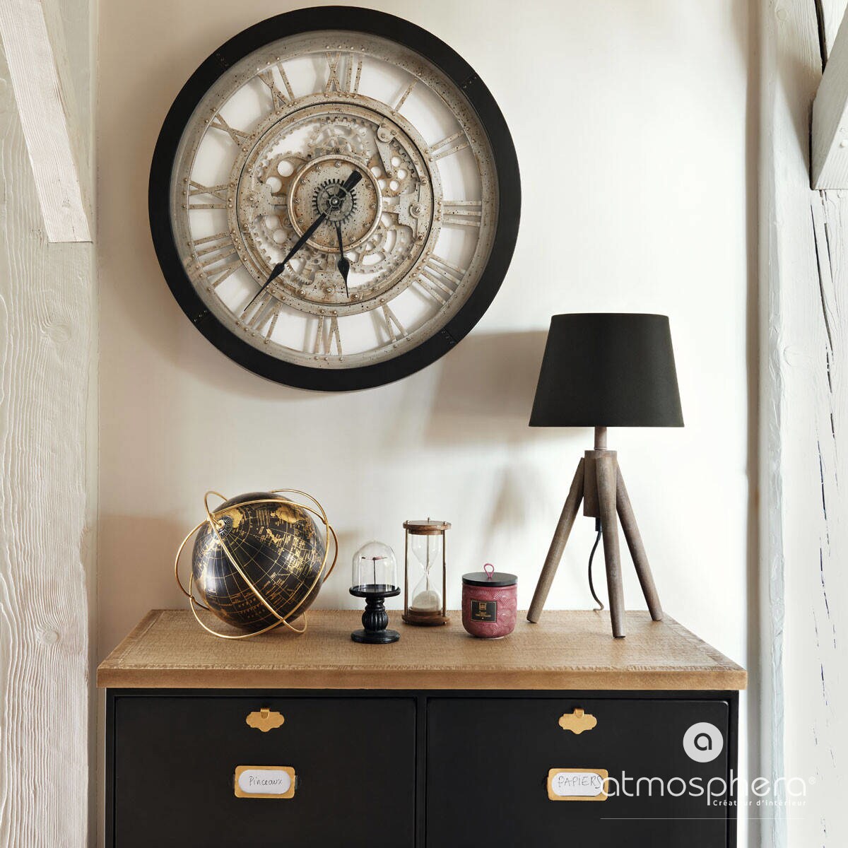 Globus dekoracyjny na stylowej podstawie, Ø 21cm