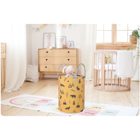 Kosz na zabawki akcesoria Nukido pomarańczowy