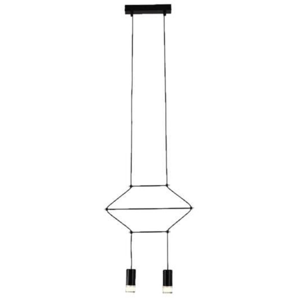 Geometryczna lampa wisząca Linea ST-5961-4 Step modern tuby czarna