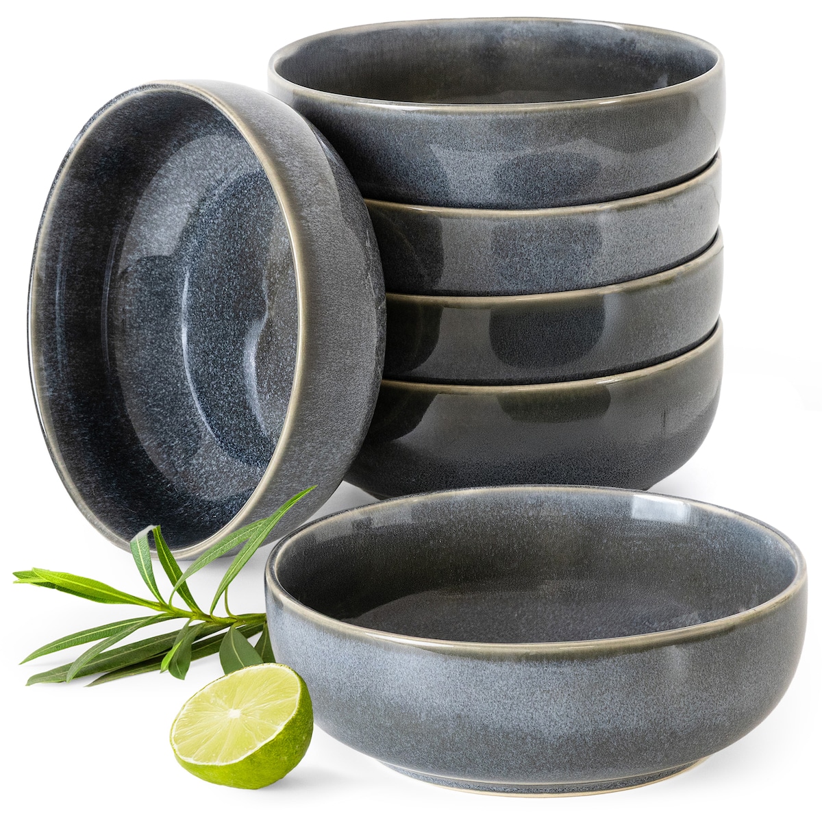 EDA Miska 6 szt., niebieski/szary/beżowy