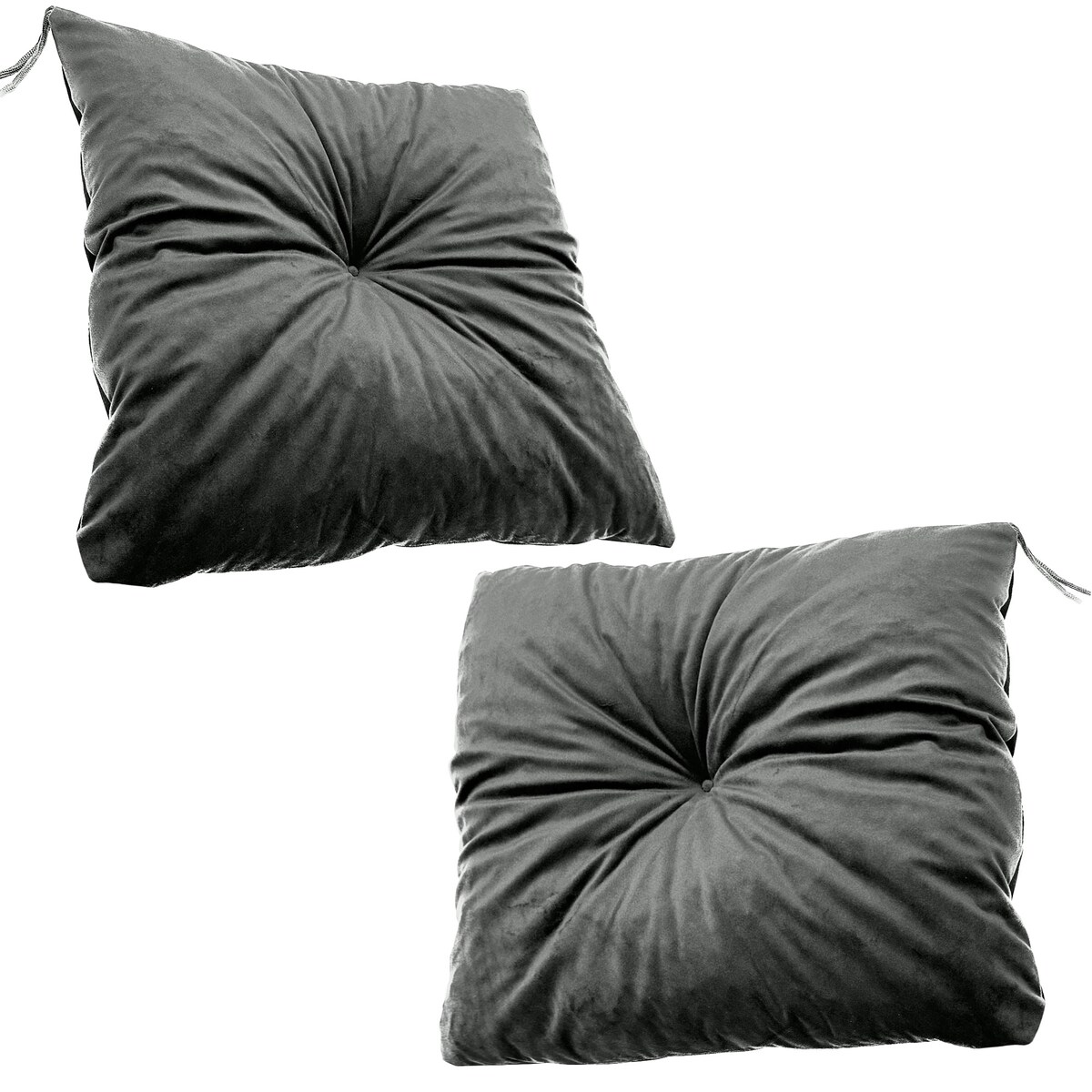 Poduszka Ogrodowa Zestaw 120X60X50 Welur Na Ławkę Huśtawkę Taras Dekoracyjny Szara