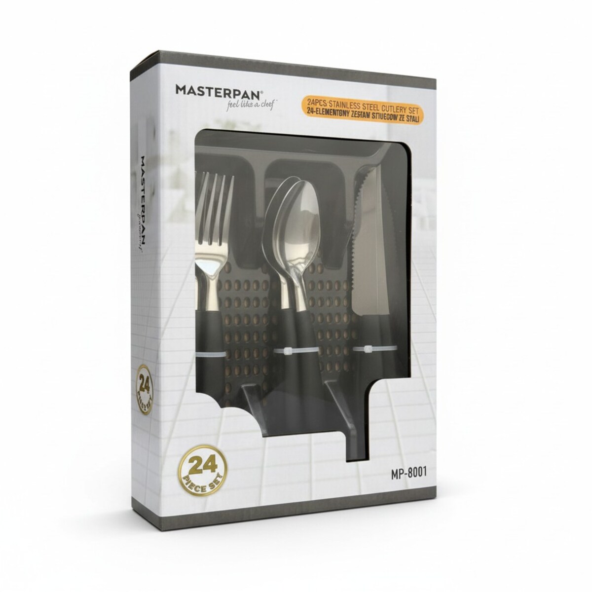 Zestaw sztućców 24 ELE na 6 osób sztućce komplet MASTERPAN MP-8001