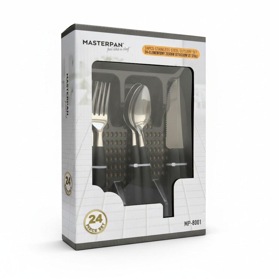 Zestaw sztućców 24 ELE na 6 osób sztućce komplet MASTERPAN MP-8001