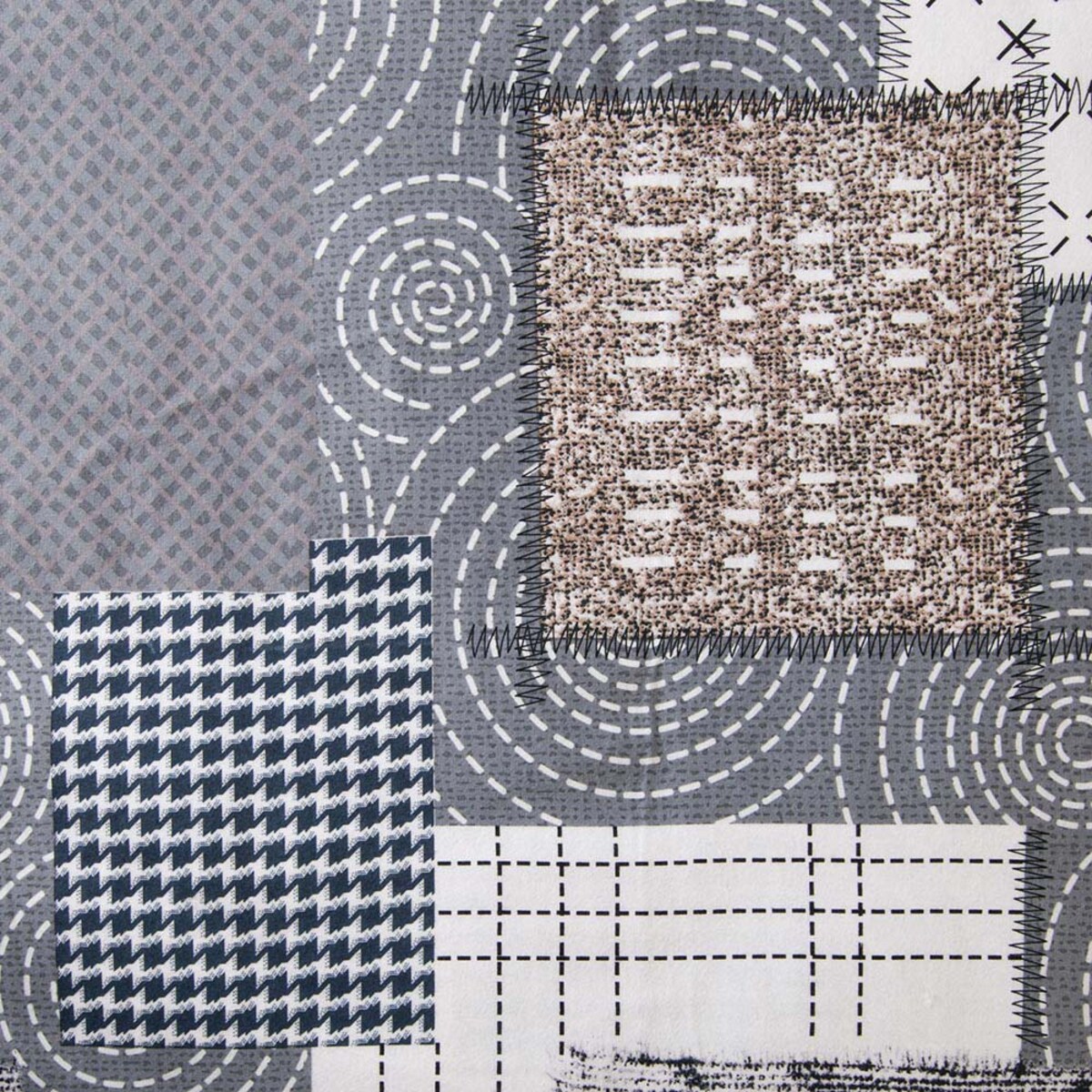 Pościel flanelowa 160x200 Ardela Grey kratka szara, Flanelove