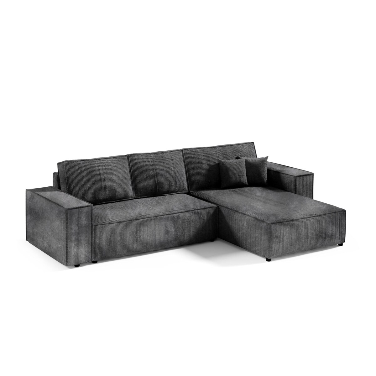 Narożnik MILLE L z funkcją spania, sztruks, Kolor: POSO 34