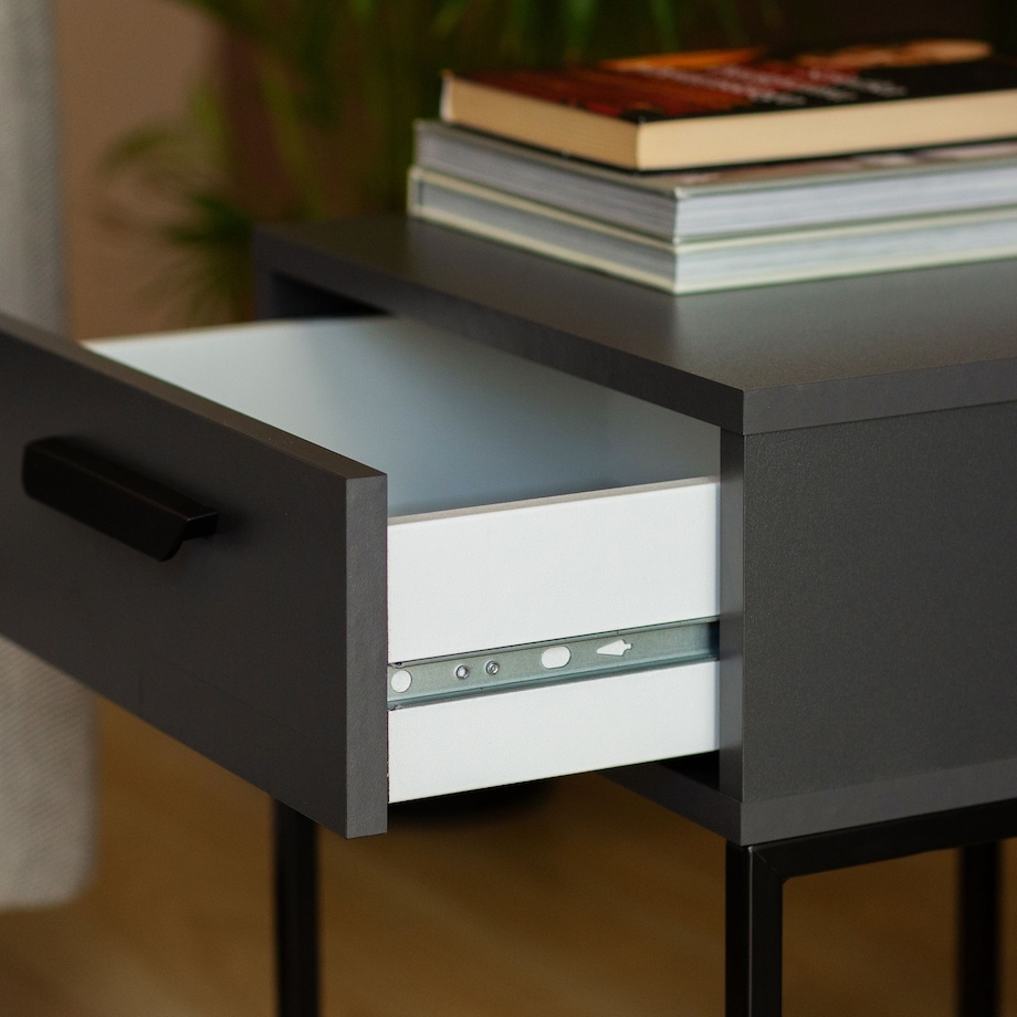 Konsimo RECTUS Zestaw stolików nocnych 2szt.w kolorze antracytowym