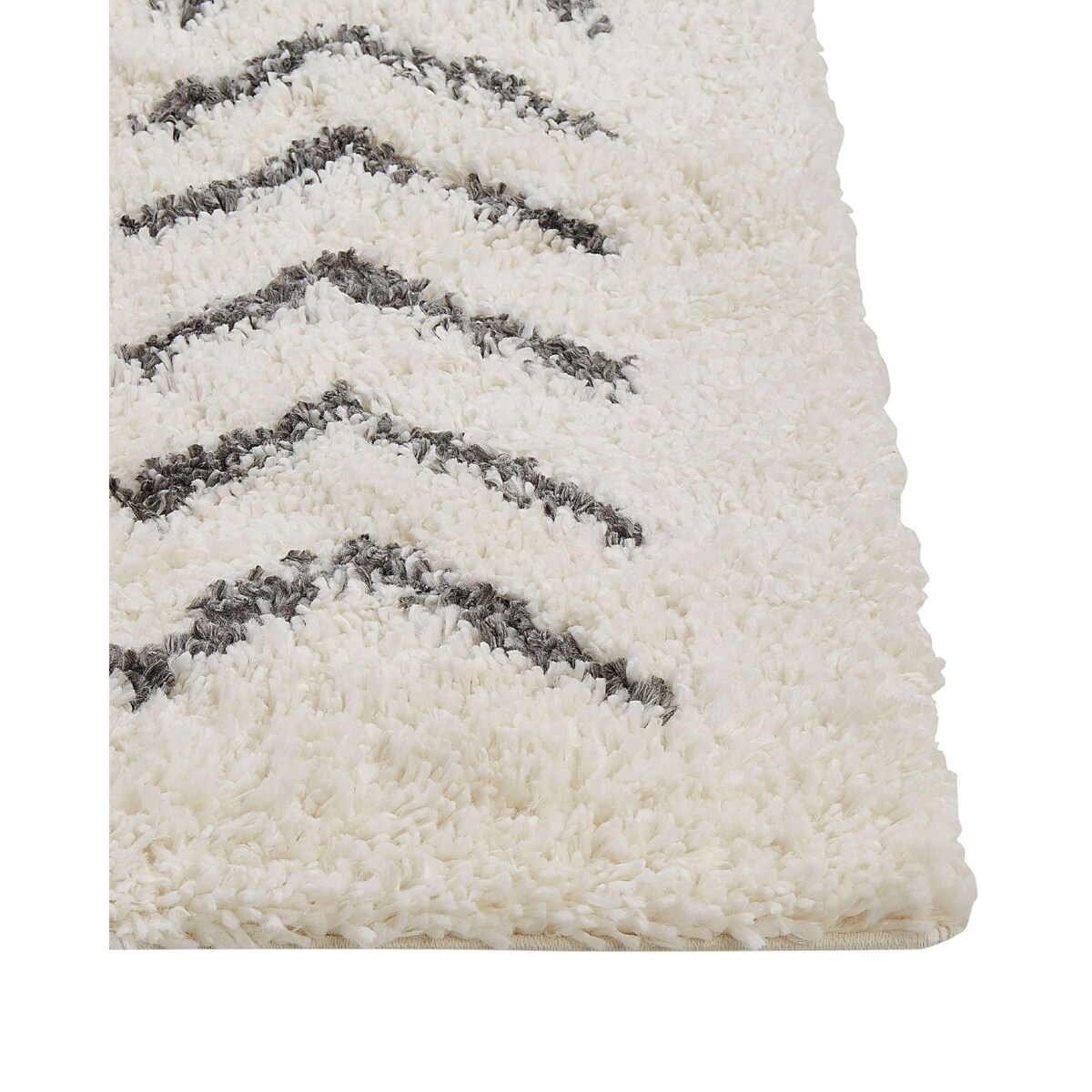 Dywan shaggy 80 x 300 cm biało-szary AYRUM