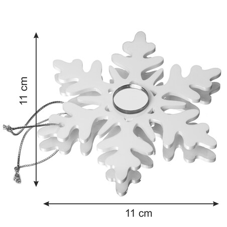 Ozdoby bożonarodzeniowe Śnieżynki srebrny 6 szt.