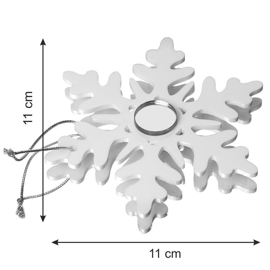 Ozdoby bożonarodzeniowe Śnieżynki srebrny 6 szt.