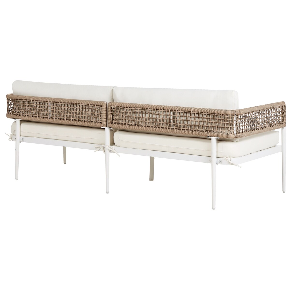 Zestaw ogrodowy ze stolikiem dla 5 osób SERLA Metal Biały