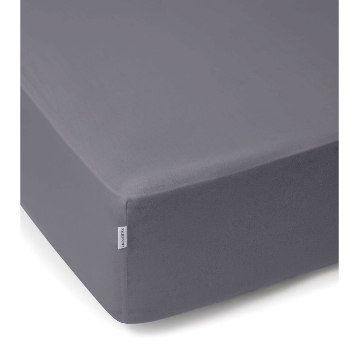 Prześcieradło dzianinowe z gumką grafitowe 200 x 220 cm