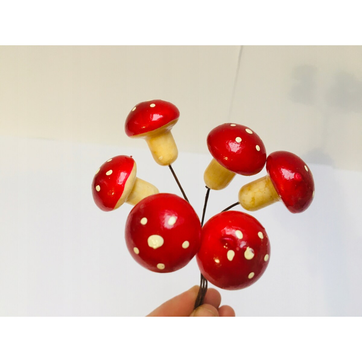 GRZYBKI DO DEKORACJI 6x na piku do wianka stroika święta wigilia stroik