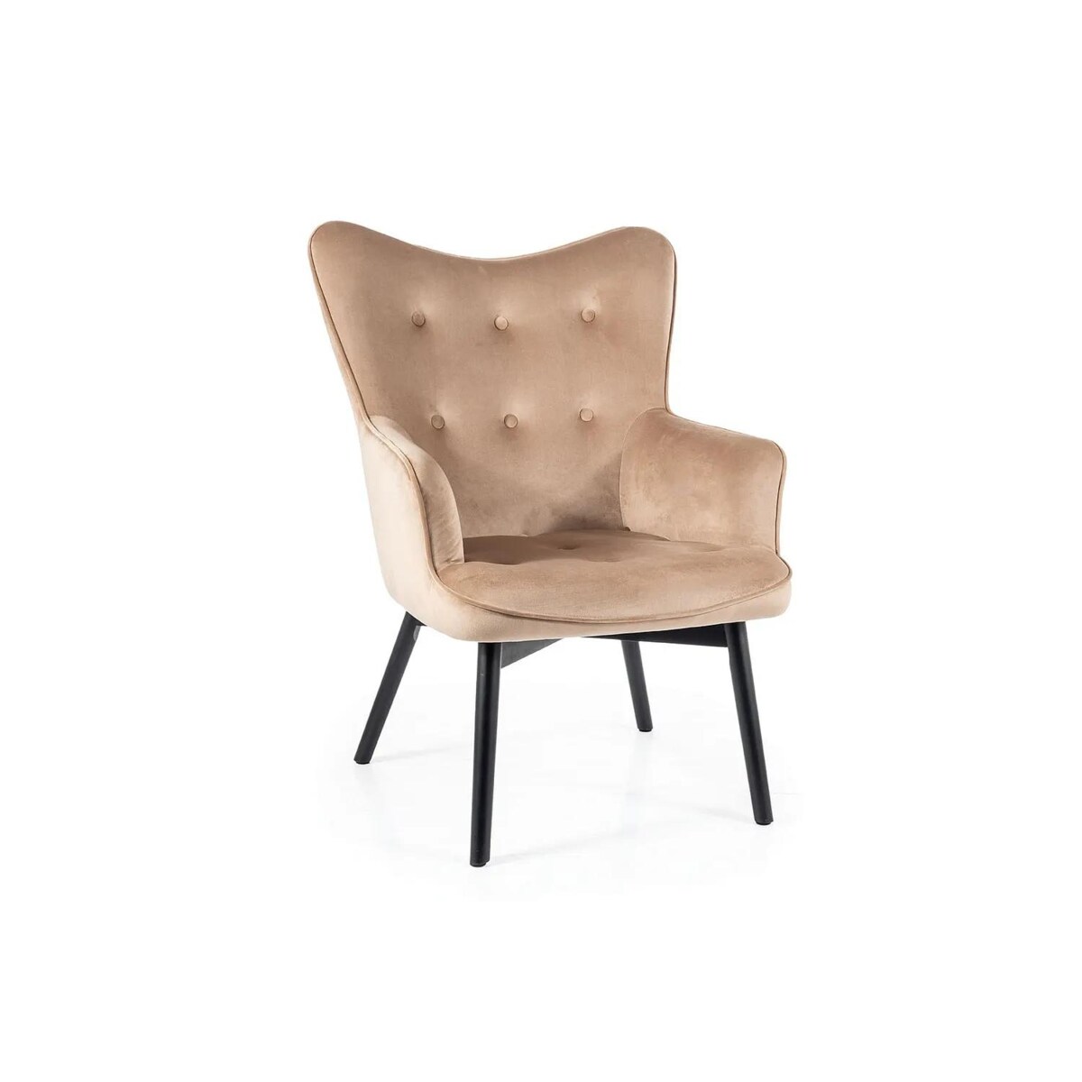 Fotel do salonu CARMEN VELVET beżowy