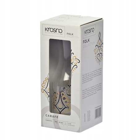 Karafka Folk Krosno Parzenica 900 ml Wzór Góralski Butelka na Wode Napoje