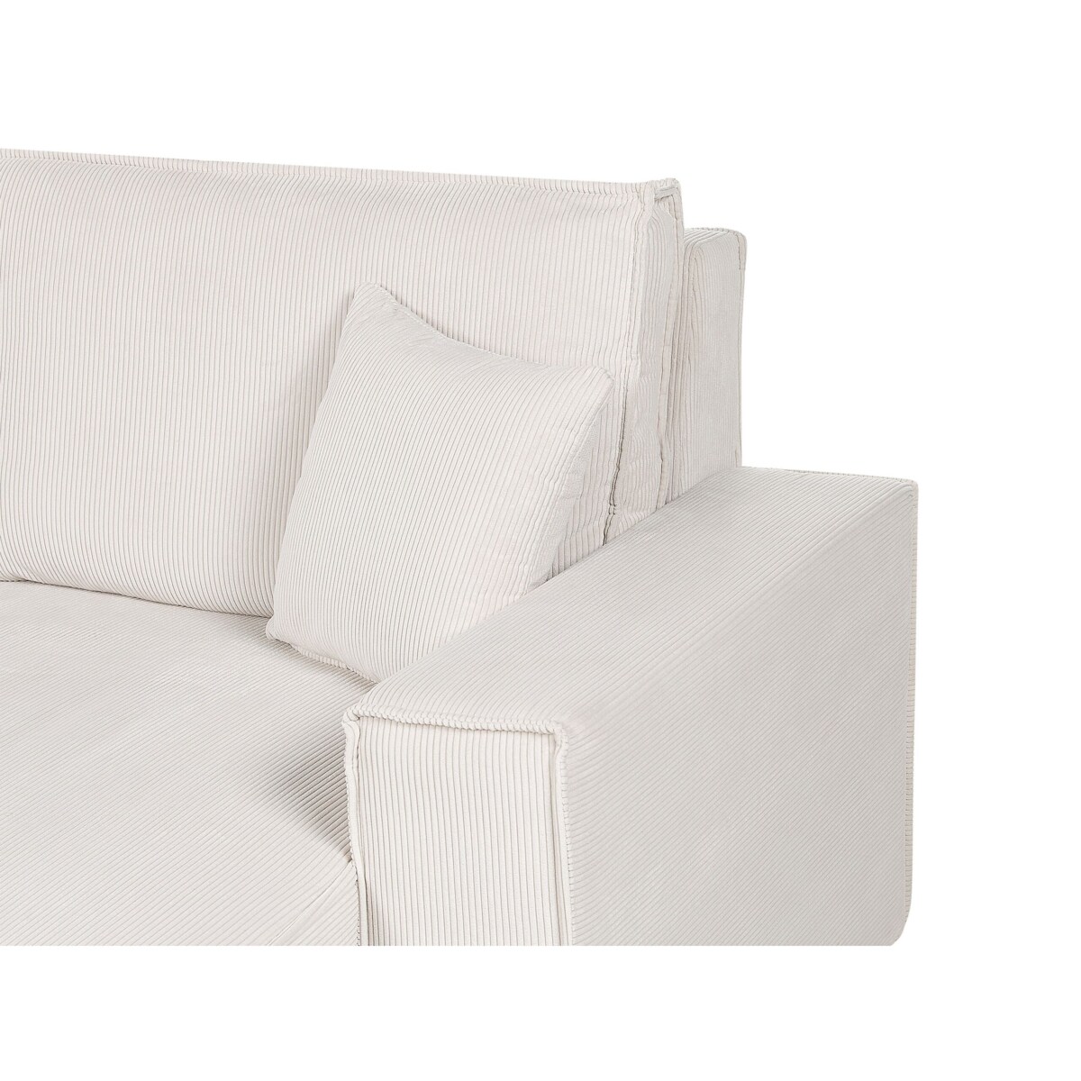 Narożnik lewostronny rozkładany sztruksowy złamana biel ABACKA