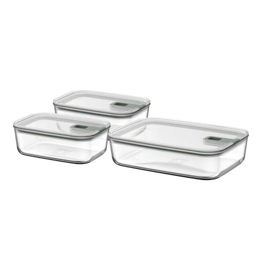 Zestaw trzech pojemników szklanych EasyClip 2.0 2x1000 + 2250ml Sage