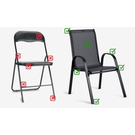 Krzesła ogrodowe na taras balkon ogród Sofotel krzesło metalowe 4 szt.