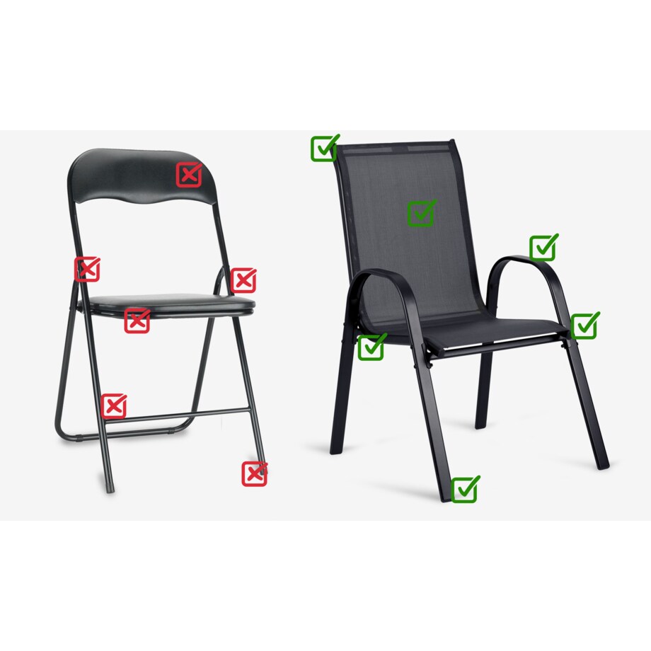 Krzesła ogrodowe na taras balkon ogród Sofotel krzesło metalowe 4 szt.