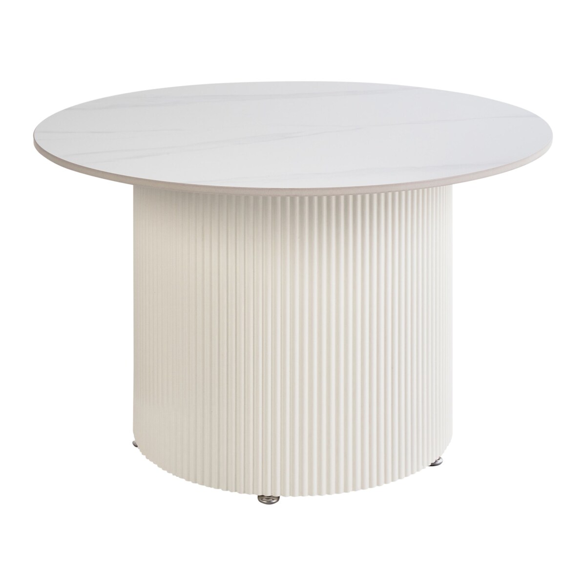 Stolik kawowy ceramiczny jasnobeżowy LEONA