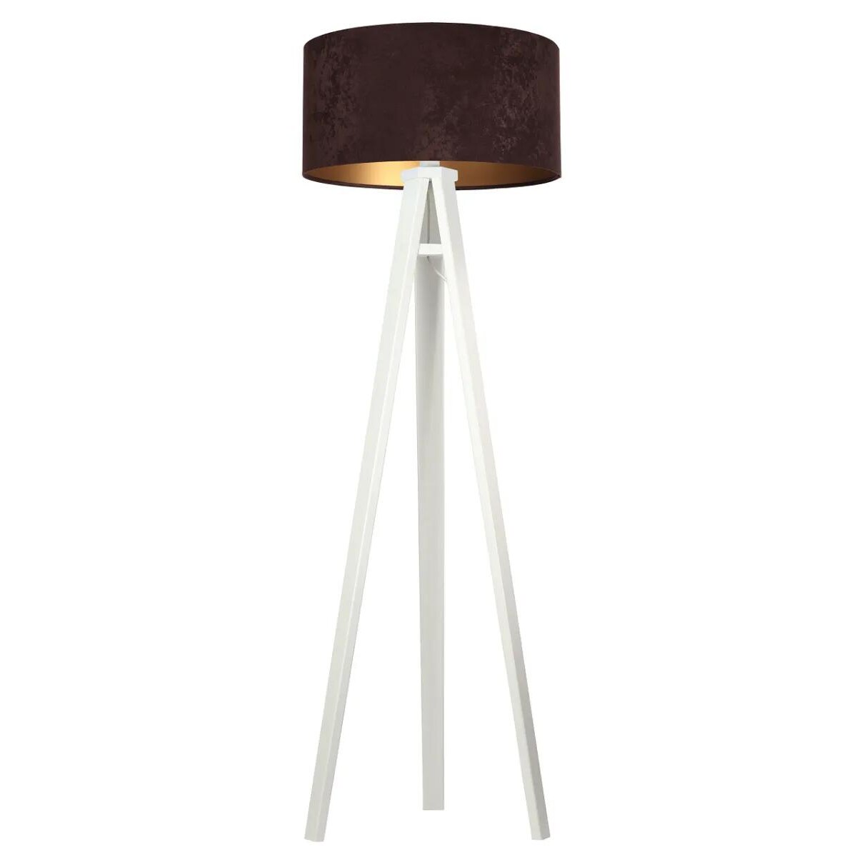 Lampa stojąca HOME 50 brązowa/złota/biała