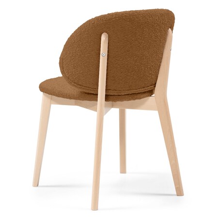 Krzesło SELMA -II miedziane/buk/boucle 79x48x48 cm