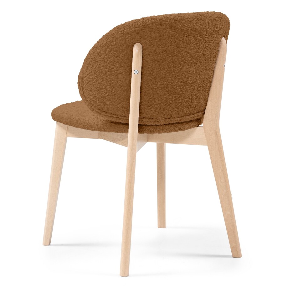 Krzesło SELMA -II miedziane/buk/boucle 79x48x48 cm