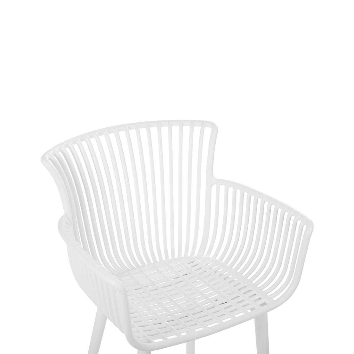 Zestaw 4 krzeseł do jadalni biały PESARO