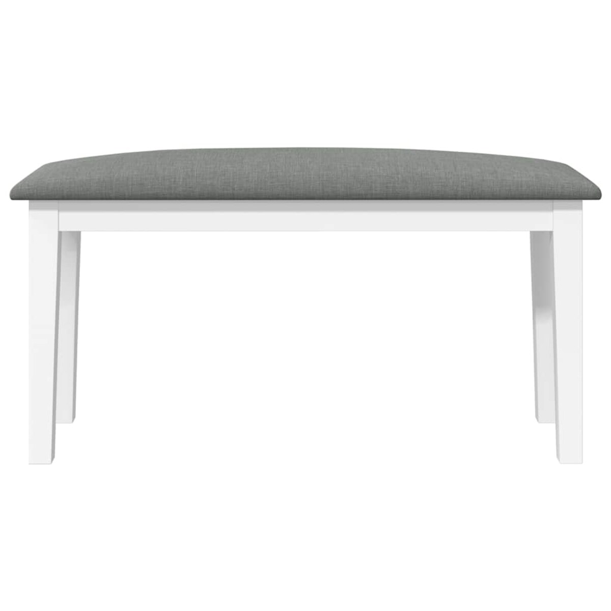 vidaXL Ławka 90 cm Biała lite drewno guma