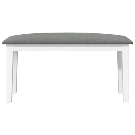 vidaXL Ławka 90 cm Biała lite drewno guma