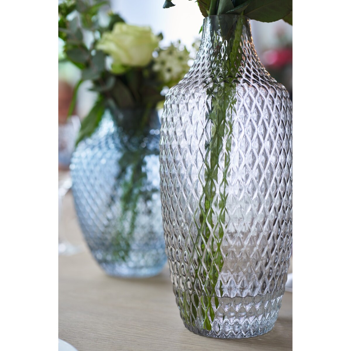 Wazon szklany h 40cm fiolet POESIA - Leonardo